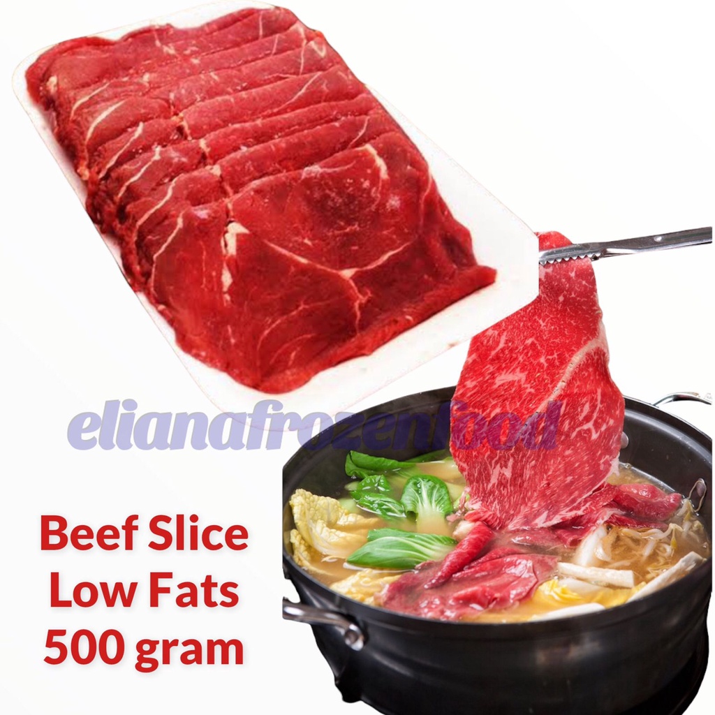 

DAGING SLICE NON FAT / BEEF SLICE NON FAT / DAGING IRISAN SHABU STEAMBOAT 500 GR / SUKIYAKI TANPA LEMAK / DAGING SAPI IRIS