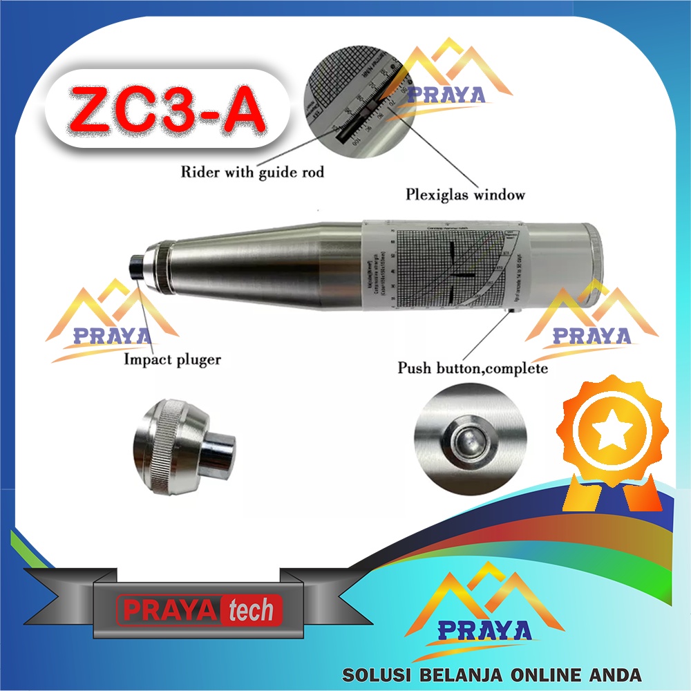HAMMER TEST BETON ALAT UJI KUAT TEKAN BETON ZC3A HT-225A REBOUND