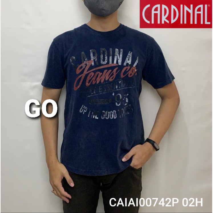 gos CARDINAL JEANS KAOS T-Shirt COWOK Reguler Slimfit Baju Cowok Kaos Cardinal