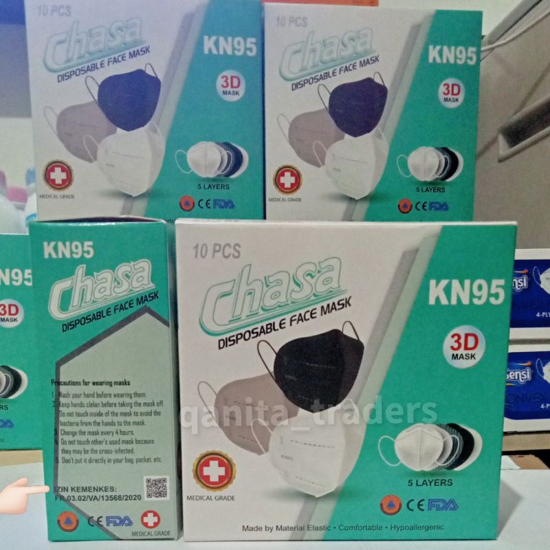 MASKER KN95 KEMENKES Steril berlapis 5ply BERKUALITAS LEMBUT & NYAMAN DIPAKAI