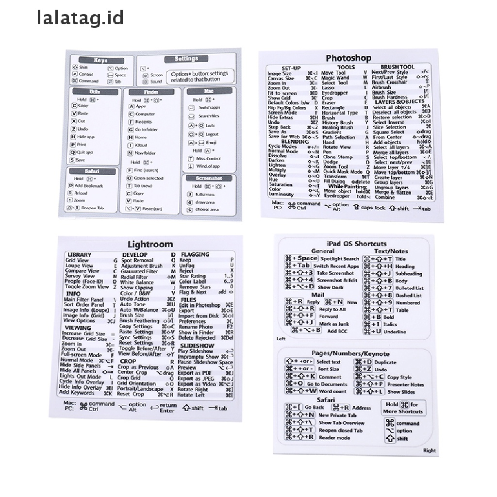 [lalatag] Windows PC Reference Keyboard Computer Shortcut Sticker Quick Reference Keyboard [ID]