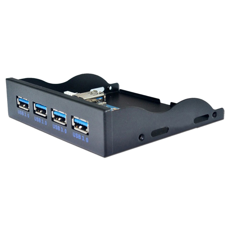 Btsg Desktop 3.5 &quot;USB 3.0 19 Pin Hub Drive Bay Front Panel Untuk Komputer PC Hitam Pengisian Cepat 4-port Adaptor Metal