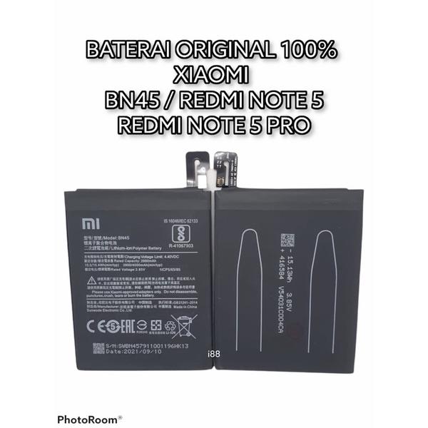 baterai xiaomi redmi note 5 redmi note 5pro redmi note 5plus original baterai xiaomi BN-45