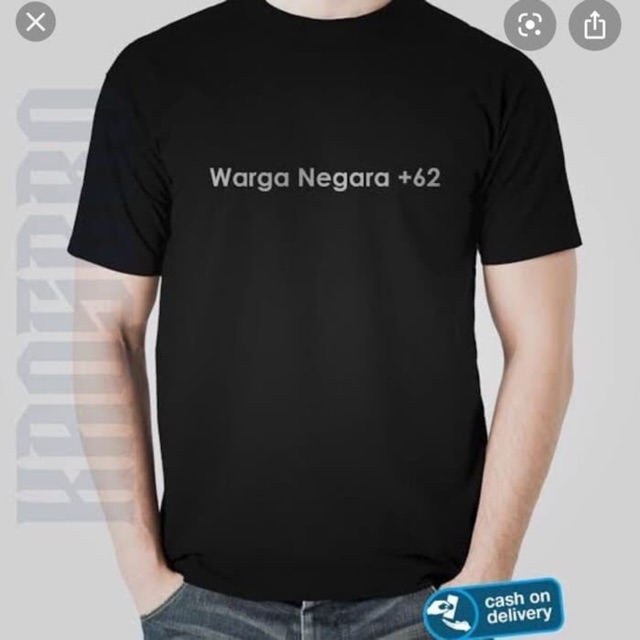 Baju Kaos Warga Negara +62 Distro Lucu Kaos Adem Murah