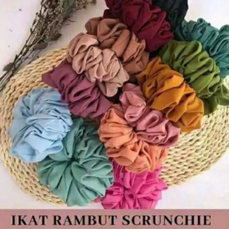 Scrunchy Cepol Hijab JUMBO / Scrunchie Size Besar / Ikat Rambut Hijaber Cepolan