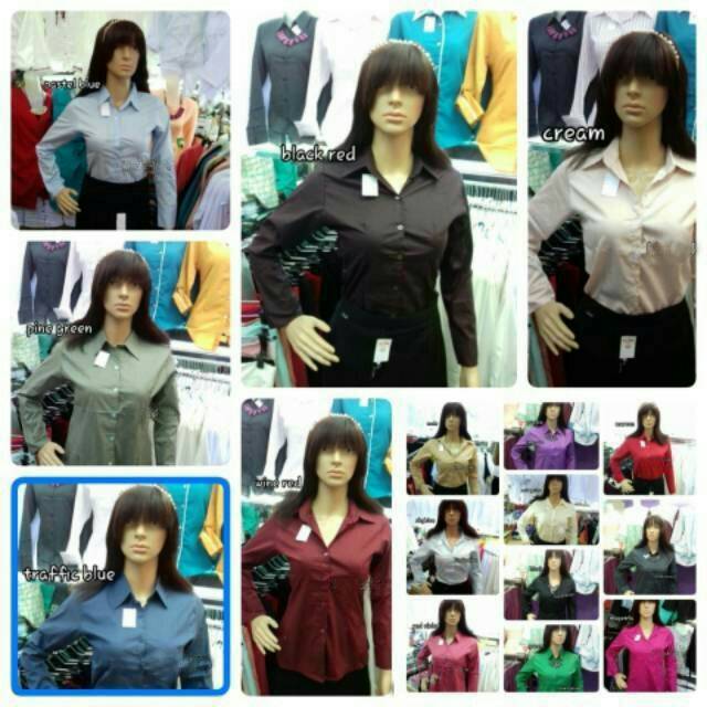 Kemeja formal  wanita polos variasi warna