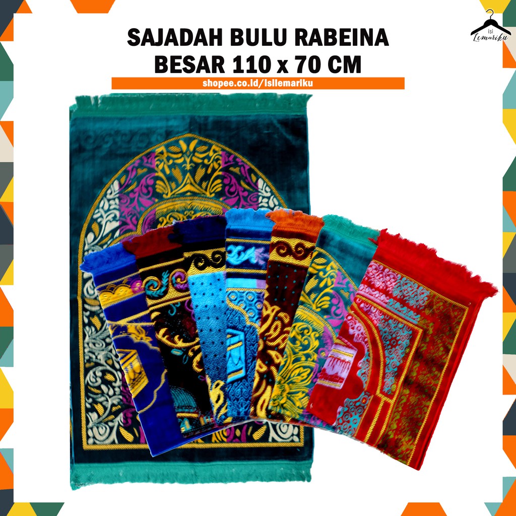 Sajadah Bulu Premium Spiegel RABEINA Ukuran Besar 110 x 70cm