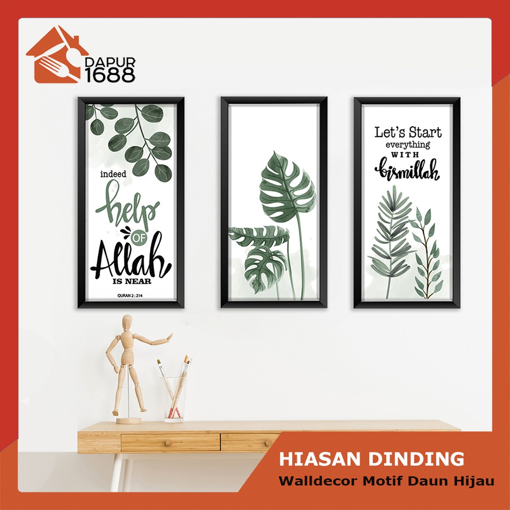 Hiasan Dinding Dekorasi Dinding Kamar Tropical Motif Daun Monstera