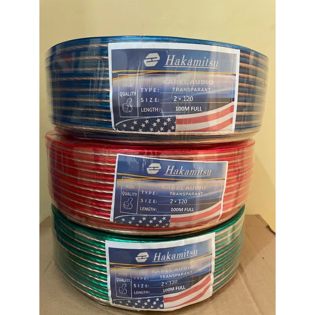 KABEL LISTRIK TRANSPARAN KABEL SERABUT PER ROL 2 X 120 2x120x100Meter