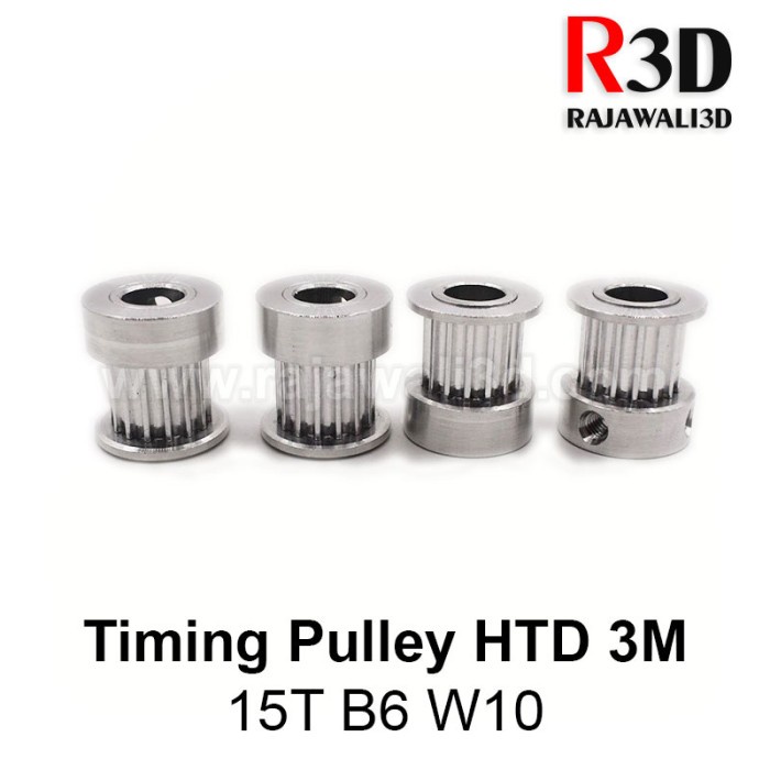 HTD3M Timing Pulley 15 Teeth Bore 6mm Belt 10mm