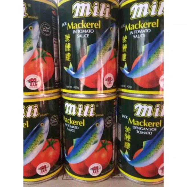 Sarden Mili Mackerel 425 gr - Ikan Kaleng Import