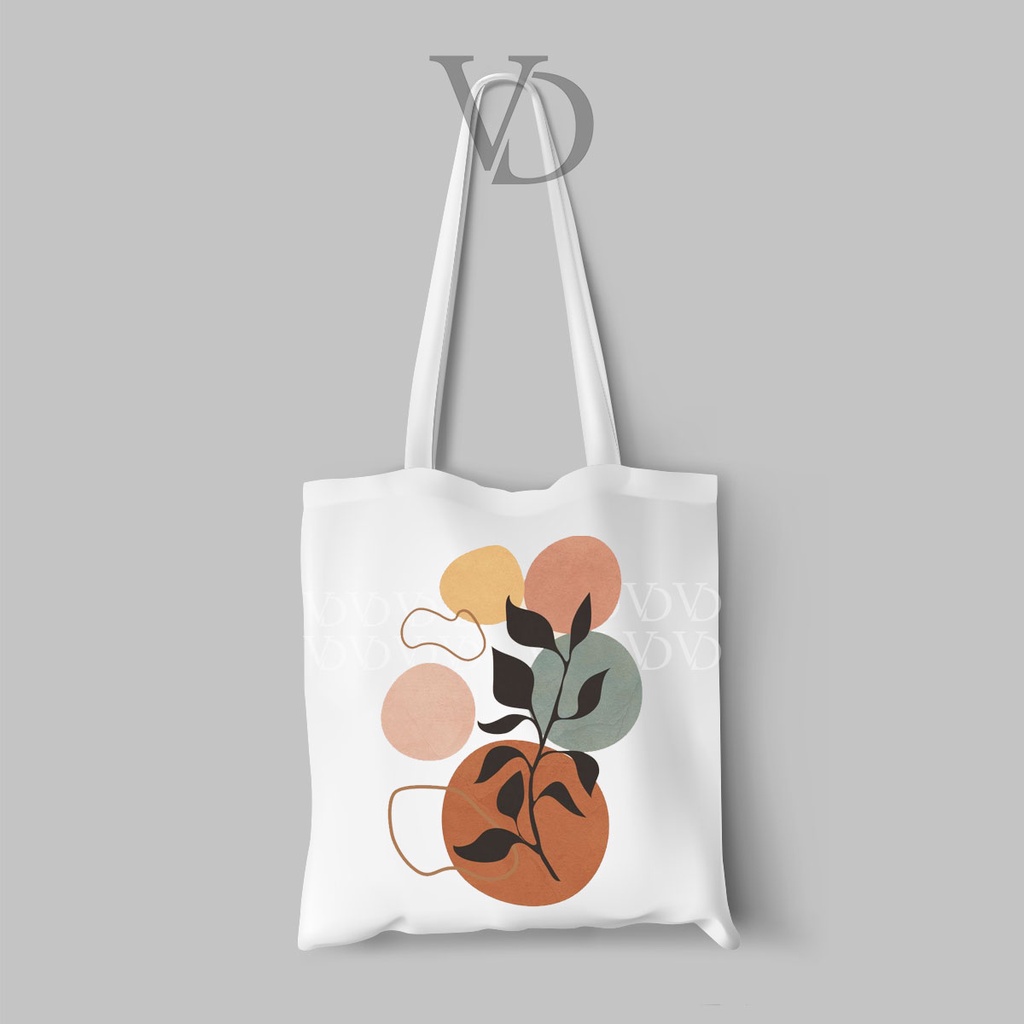 TOTE BAG KANVAS MOTIF ABSTRACT ART TERBARU / AESTHETIC TOTE BAG / TAS BELANJA MOTIF ABSTRAK