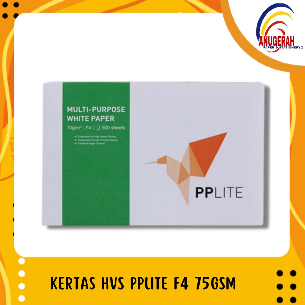 

KERTAS HVS PPLITE F4 75gsm / Kertas Fotocopy Murah (RIM)