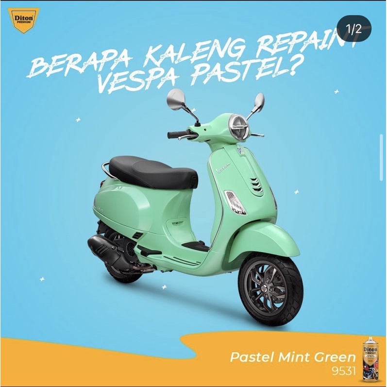 Cat Semprot Diton Premium 400cc - Pastel Mint Green 9531