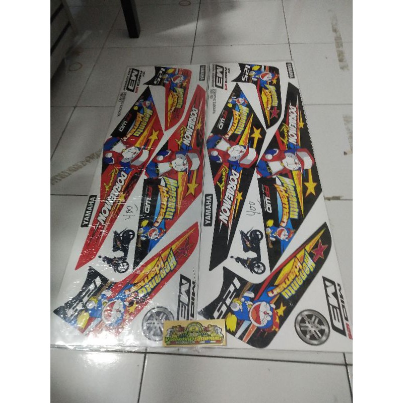 STIKER STRIPING VARIASI MOTOR YAMAHA MIO M3 "DORAEMON"