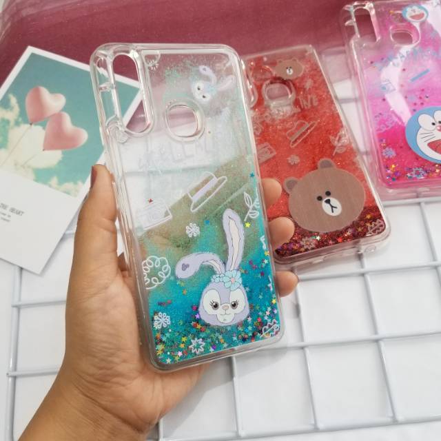 Water Glitter Soft Case Motif Lucu  Case Samsung M20S, A10S