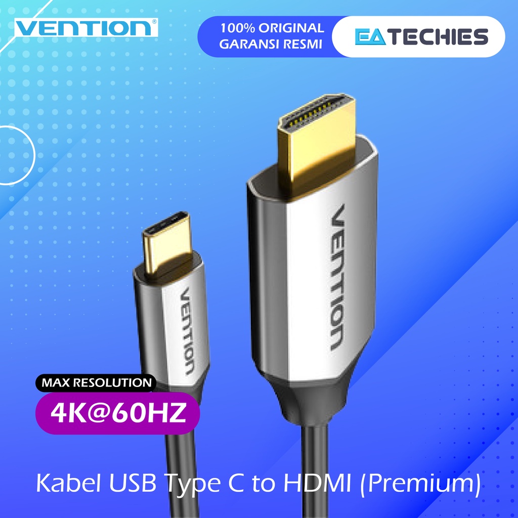 Vention Kabel USB Type C to HDMI 1.5M / 1.5 Meter Tipe C 3.1 to HDMI Cable CGS USB-C