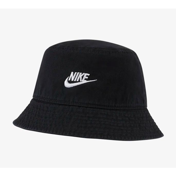 Nike Nsw Bucket Futura Wash Dc3967-010 Black Topi Original 100%