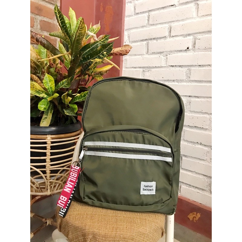 Unisex Korean Style Backpack Gusion / tas ransel wanita Nilon Tas sekolah remaja tumbrl ulzzang