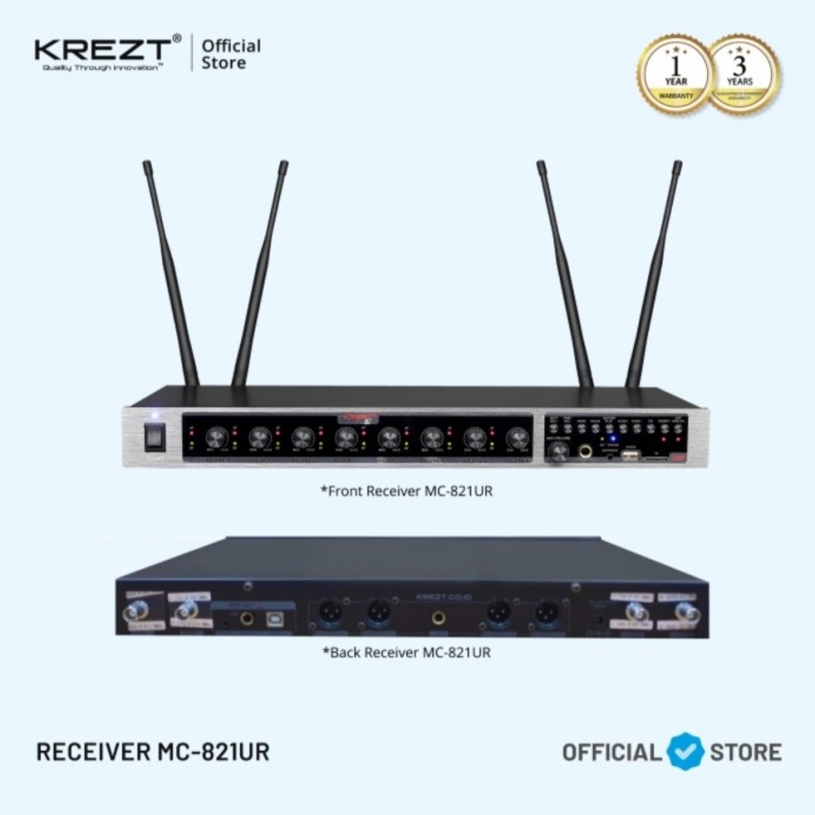 Microphone Mic Wireless Conference KREZT MC-821UR Original Microphone Conference Podium Wireless 8 Channel Mic