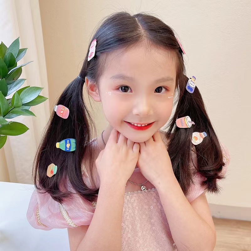 (Hello Girl) F152 Jepit Rambut Anak Lucu Jepit Rambut 10 In 1 Set motif lucu untuk anak perempuan Import