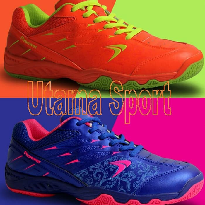 Sepatu Badminton / Bulutangkis Flypower Losari 2 / Losari2 Blue Orange