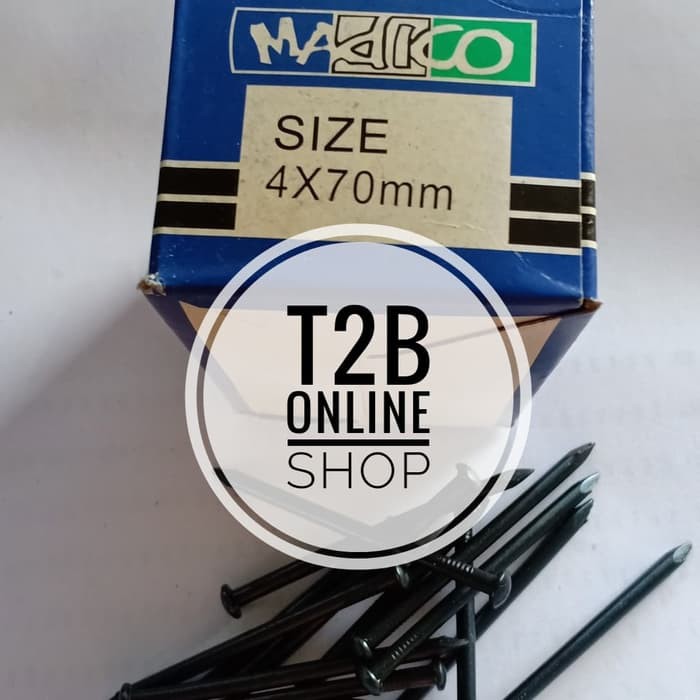 Paku beton hitam 7 cm isi 70bj Madico / paku beton cor hitam 70 mm