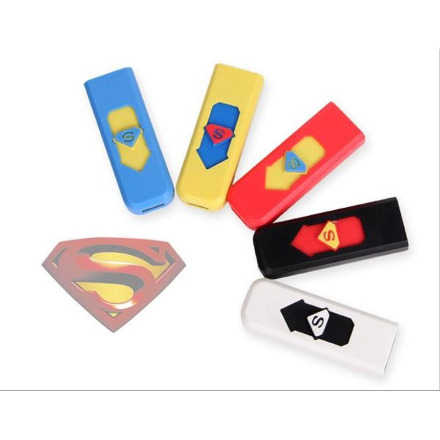 Korek Api Elektrik USB S Superman Pematik Api Rechargeable Lighter