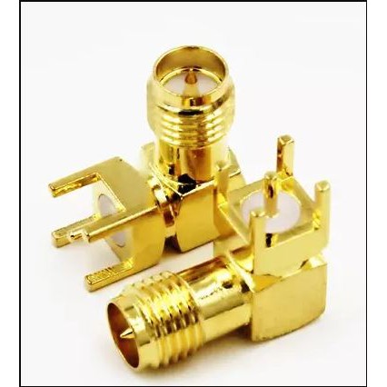Connector RP-SMA Male SMA To PCB L Shape