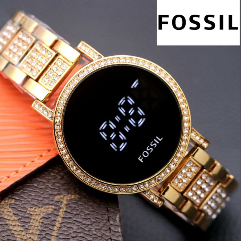 FS Jam Tangan Wanita Digital LED Touchscreen Stainless Steel Strap 36mm