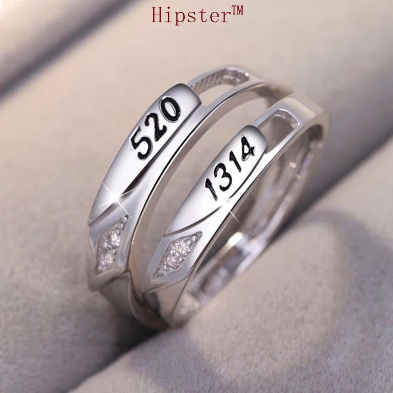 Korean Simple Personalized Temperamental Minority Couple Ring