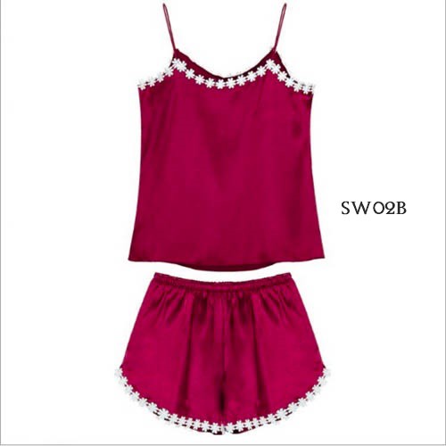 [PRODUK TERBATAS] TANKTOP SEXY BAJU TIDUR WANITA LINGERIE SEKSI MAROON SW02B