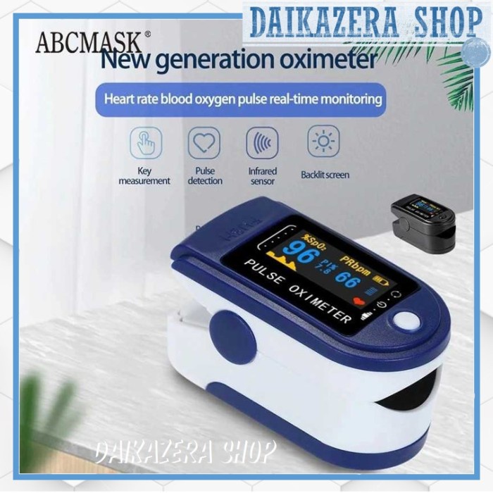 Oximeter Alat Pengukur Detak Jantung Fingertip Pulse - Biru