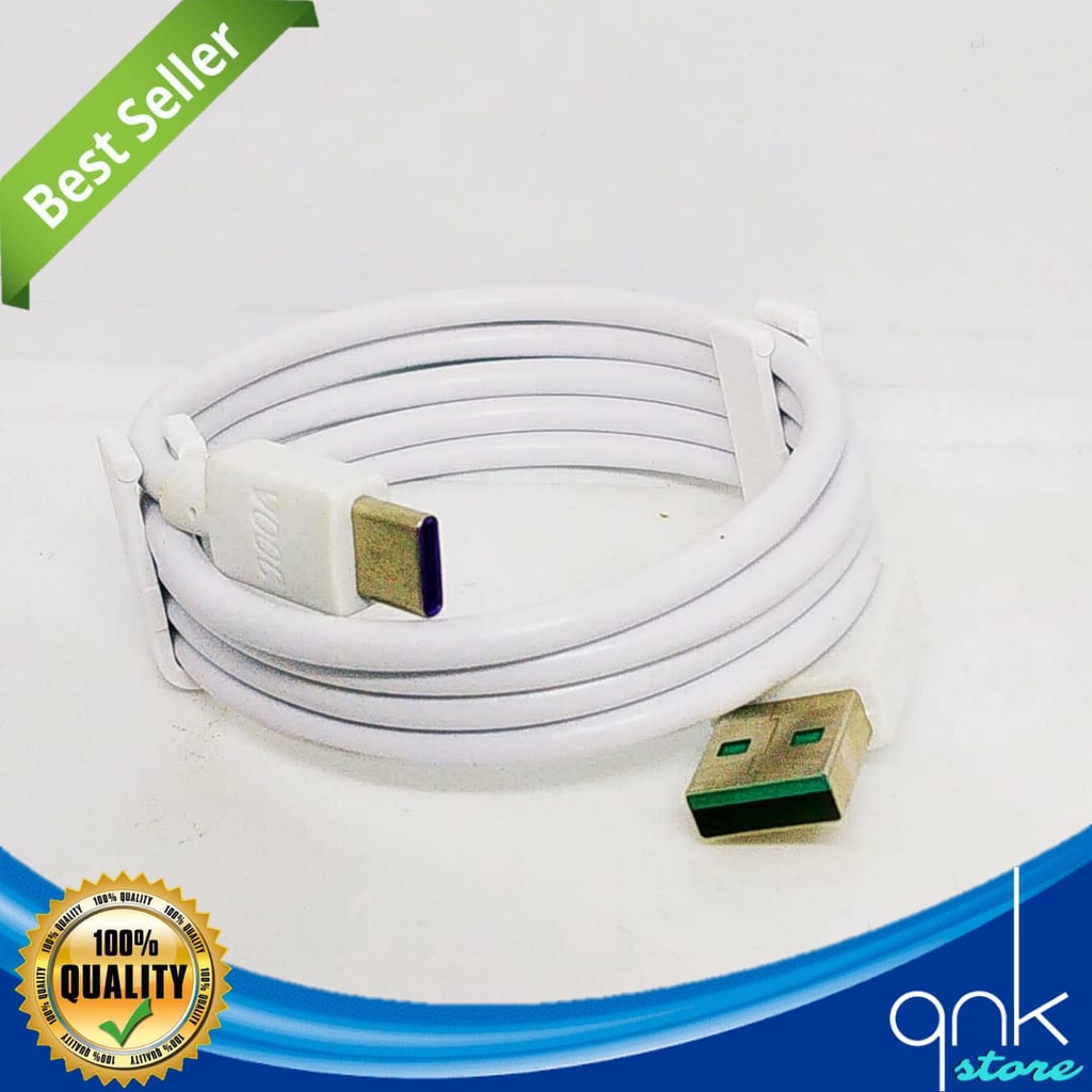 SUPER VOOC Kabel Data Oppo Tipe C Flash Charge 3A Fast Charging Data Cable