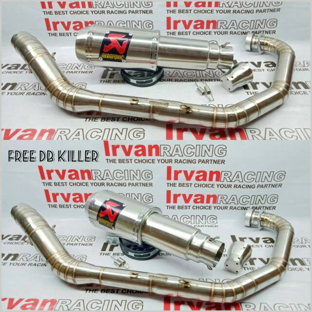 Knalpot Akrapovic for Yamaha Scorpio 225cc. Free DB Killer