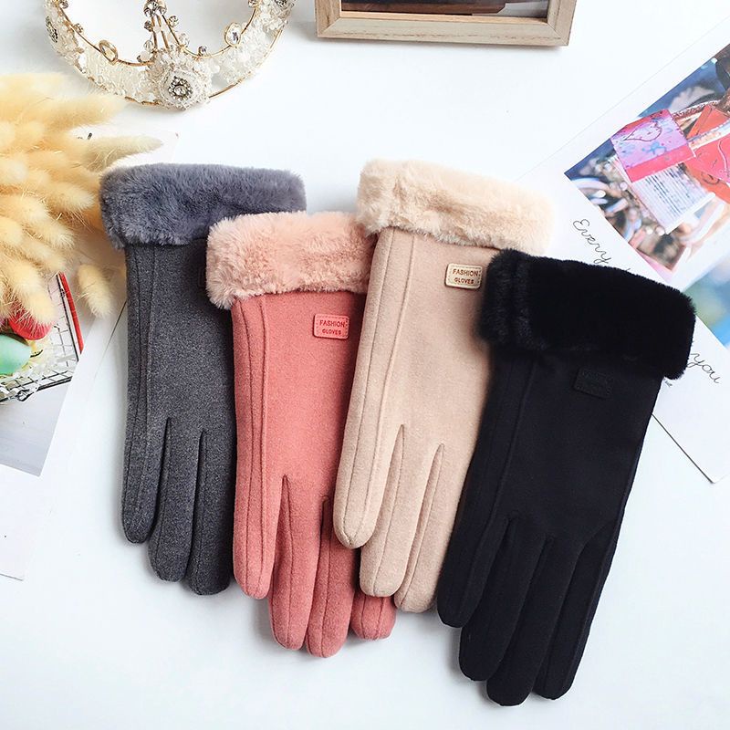 0Winter Gloves Woman Velvet Sarung Tangan Musim Dingin