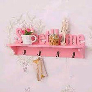 Jual Rak dinding vintage SWEETHOME (dengan 4 buah hook gantungan