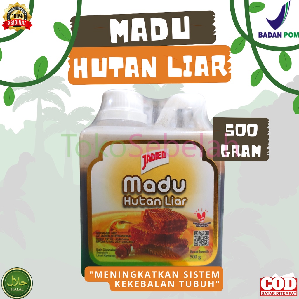 

MADU HUTAN LIAR JADIED 500 GRAM BPOM ORIGINAL - MADU HUTAN LIAR ASLI ALAMI - MADU MURNI HUTAN LIAR - MADU KESEHATAN DAYA TAHAN TUBUH - BISA COD
