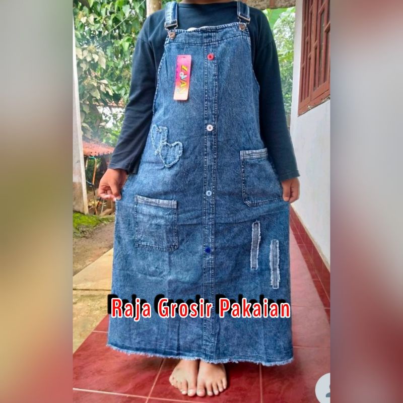 Baju Overall Jeans Snow Anak / Baju Kodok Jeans Anak