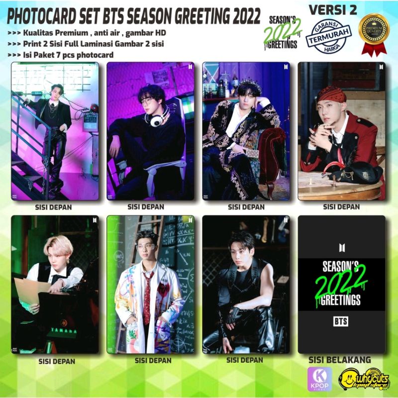 PHOTOCARD SET KPOP PREMIUM // BTS SEASON GREETING 2022