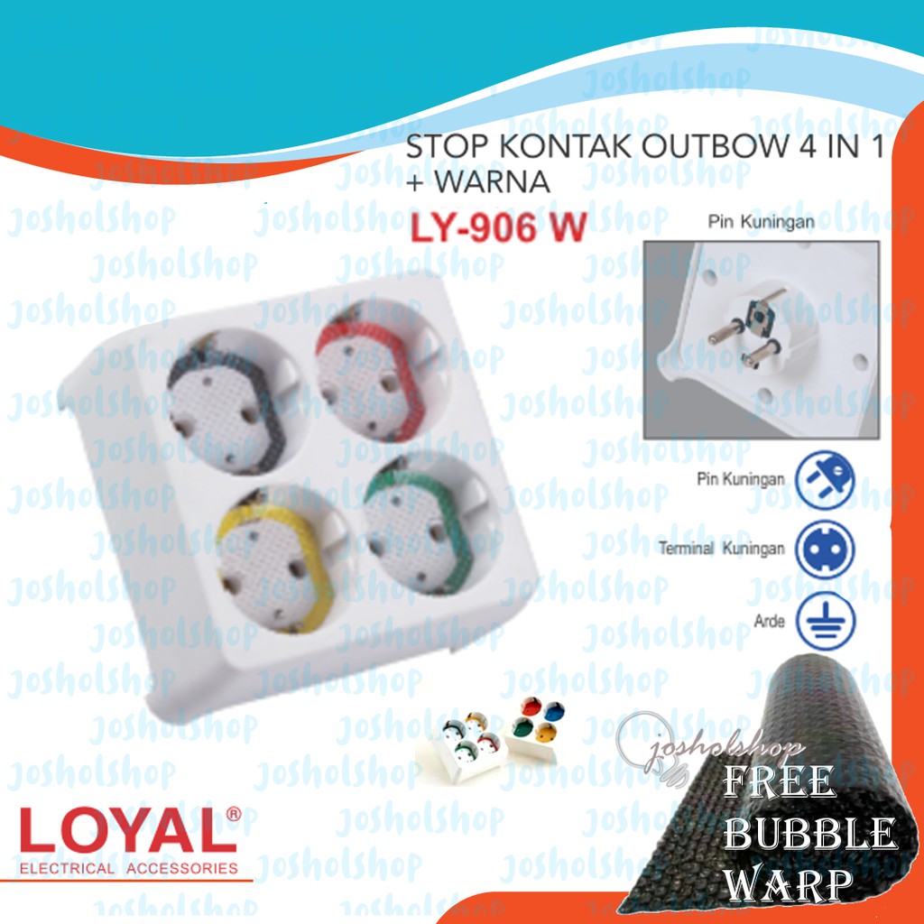 Loyal Stop Kontak OB 4 in 1 Warna LY-906W