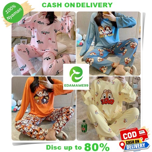 PIYAMA WANITA IMPORT LENGAN PANJANG KEKINIAN PIYAMA MURAH