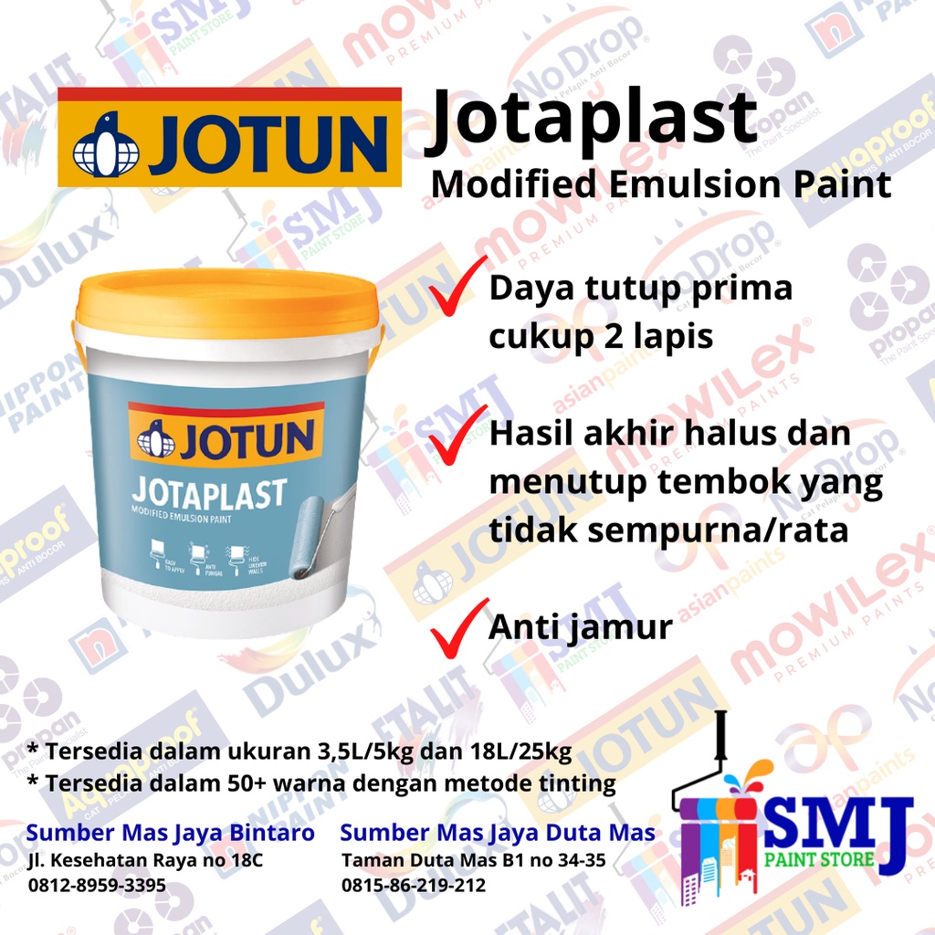 Jual Cat Tembok Interior Jotun Jotaplast White 35 Liter Indonesiashopee Indonesia 0939