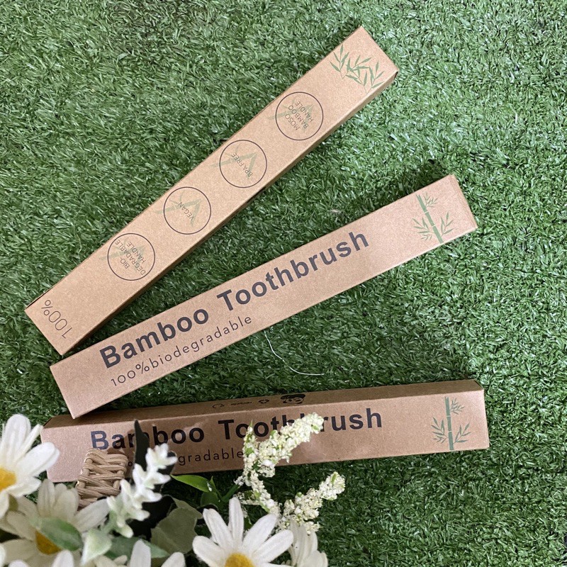 Bamboo Toothbrush 100% Biodegradable Sikat Gigi Bambu