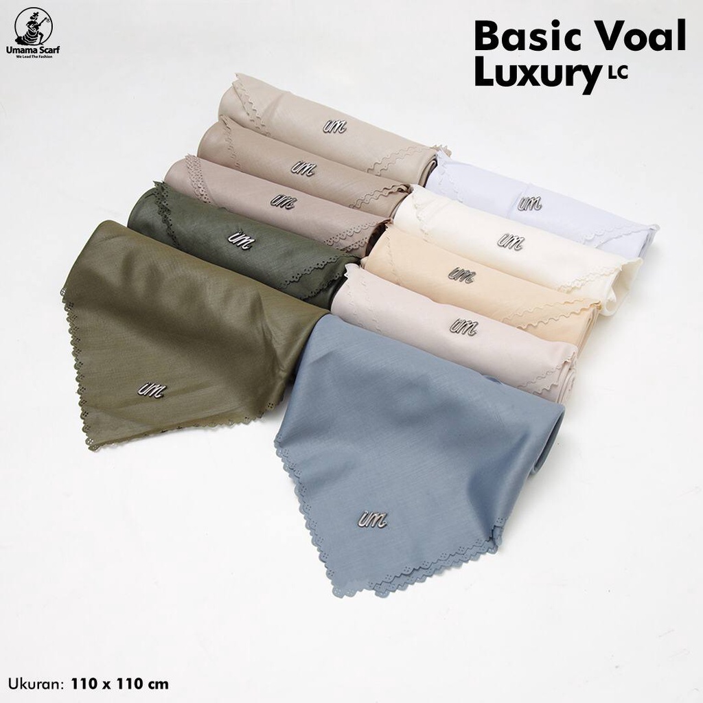 Agen Suppiler Hijab Umama Basic Voal Luxury Laser Cut Jilbab Segiempat Polos Terlaris Termurah