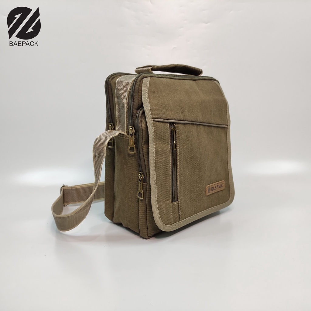 Tas Selempang Cowok Edwin Baepack Khaki / Tas Selempang Pria / Tas bahu Pria / Tas pria original