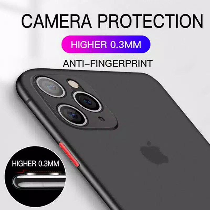 Ultra slim Thin matte PP CAMERA COVER IPHONE 12 MINI 11 12 PRO MAX X XR Xs Max case Casing