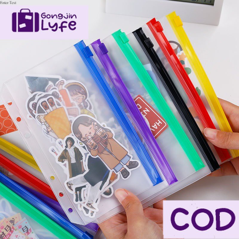 

[Gongjin] A5 A6 Zipper Binder / Tempat Menyimpan Uang Bulanan Warna Warni Colorful Organizer Isi Pocket