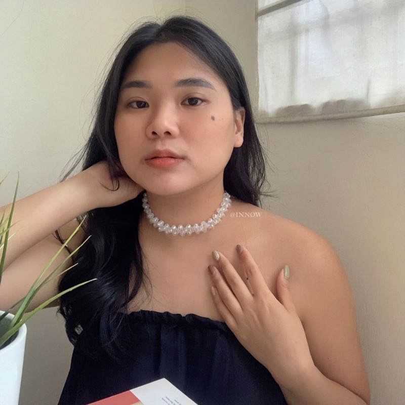 Kalung Pansy/ Crystal Necklace/ Choker/ Aksesoris/ Perhiasan/ Liontin/ Manik manik/ Bead Necklace/ Kalung Wanita/ Jewelry/ Korea Fashion/ Aesthetic/ Elegant/ Simple Necklace-4