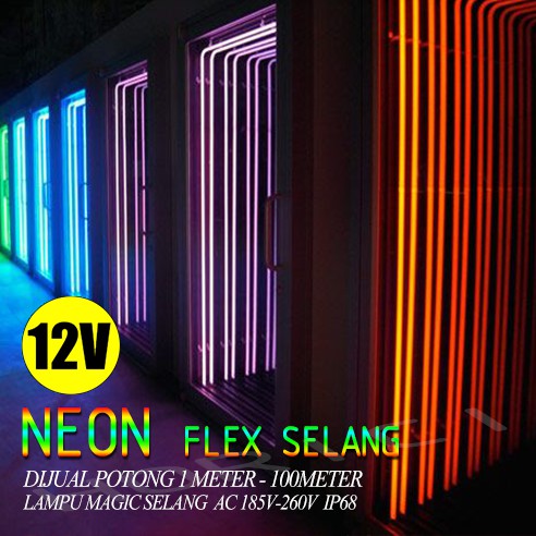 DC 12V IP68 NEON FLEX SELANG OUTDOOR INDOOR LED SELANG PANJANG 5M